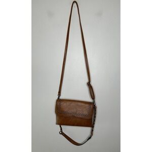 Sam and Hadley Purse Womens Small Brown Studded Handbag Strap Crossbody Bag